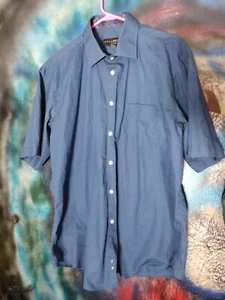 Calabrum Button Down Dress Shirt Xl Blue - Picture 1 of 4