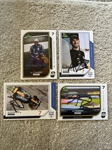 Juego de 4 cartas firmado por Alexander Rossi Flecha McLaren Autógrafo 2024 Parkside Indycar - Imagen 1 de 11