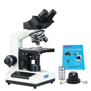 OMAX 40X-1600X Darkfield Biological Compound Microscope+Lens Cleaning Paper - Picture 1 of 8