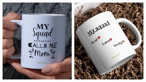 Mother's Day Father's Day Custom Children's Names Gift Mug Birthday  11/15oz - Picture 1 of 6