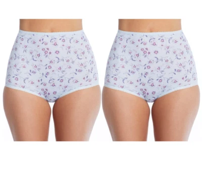 2 Bali Skimp Skamp Brief Panty XL 8 Full Coverage Nylon Panties NWT 2633 - Image 1 of 4