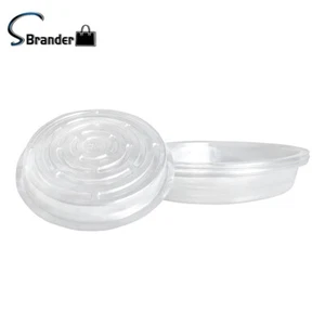 5 Pack 12'' Plastic Clear Flower Pot Durable Plant Saucers Plant Drip Trays - Picture 1 of 9