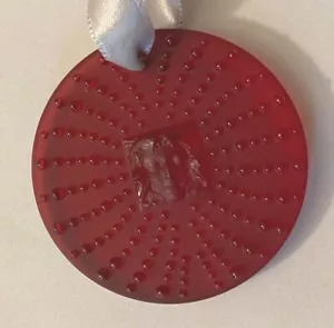 Rara maschera da donna cristallo rosso LALIQUE 2011 ornamento natalizio nuovo in scatola - Foto 1 di 9