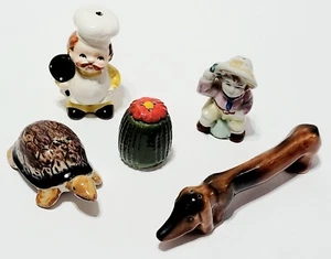 Vintage Salt and Pepper Shakers Novelty LOT 5 Piece Retro Kitchen Collectibles - Picture 1 of 11