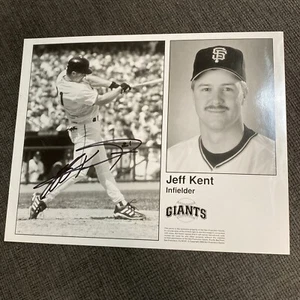 JEFF KENT SIGNED 8x10 TEAM ISSUED PHOTO COLLAGE GIANTS NY METS JAYS DODGERS - Picture 1 of 7