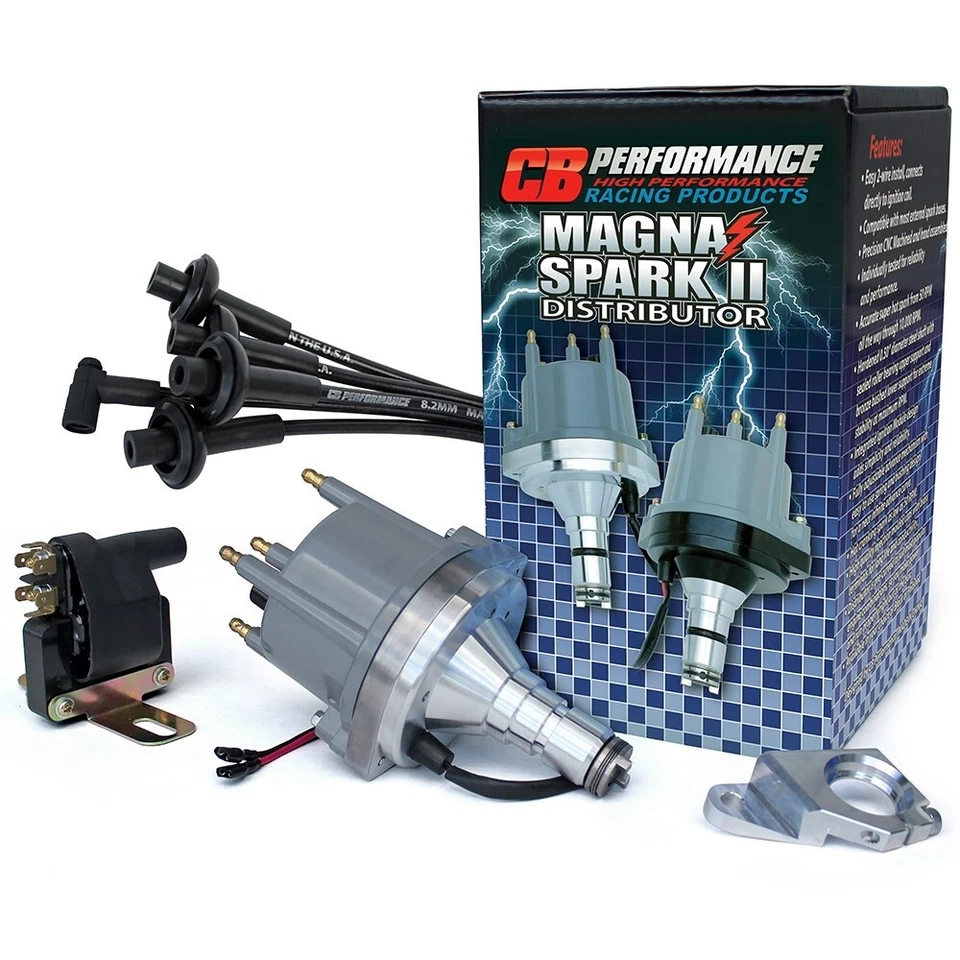 cb magnaspark vw  aircooled polished distributor plain clamp ready to run kit - Image 1 of 1