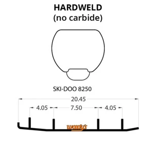 Woodys Top-Stock Hard Surface Bar Carbide Runners for 2005 Ski-Doo Summit 1000 - Picture 1 of 2