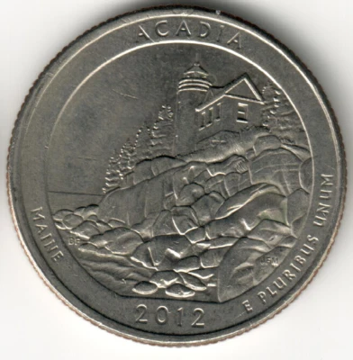 USA - 2012P - Washington ¼ Dollar - Acadia - Rare - #11235 - Image 1 of 2