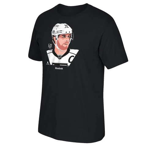 Anze Kopitar Reebok Los Angeles Kings Player Portrait Black T-Shirt Men's Cover