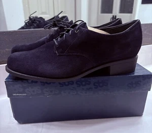 SAS Annex Oxford Dress Shoes Women’s Size 12 M Midnight Navy Leather - Picture 1 of 7