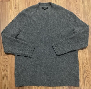 All Saints Sweater Mens Extra Small Grey Jensen Crew Wool Blend Pullover Knit - Picture 1 of 12