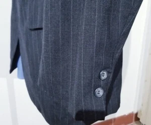 Traje Chaqueta De Colección Brooks Bros 44L Gris Carbón Rayas 2 Piezas 38 x 31 Pantalones - Imagen 1 de 9