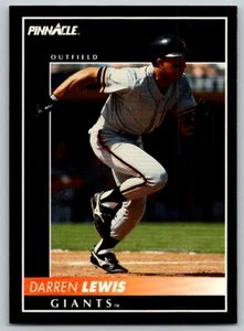 1992 PINNACLE DARREN LEWIS SAN FRANCISCO GIANTS #408 - Picture 1 of 2