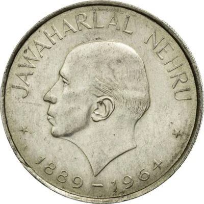 India | 1 Rupee Coin | Jawaharlal Nehru | Km:76 | 1964 - Image 1 of 4