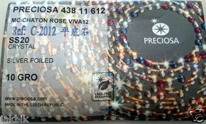 Preciosa Nail Art Flat Back rhinestones Crystal or Crystal AB JCE111 - Picture 1 of 3