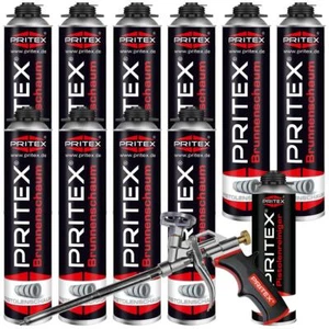 Brunnenschaum Set 10 x 750 ml inkl. Reiniger und Bauschaumpistole Pistolenschaum - Bild 1 von 6