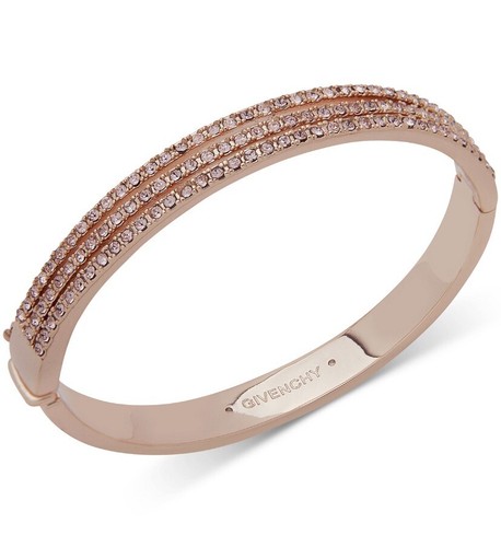 Braccialetto Givenchy rosa tono oro cristallo $68 A28