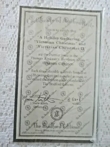 Thomas Kinkade 2000 Bradford Exchange "A Holiday Gathering" Certificate of Auth. - Picture 1 of 4