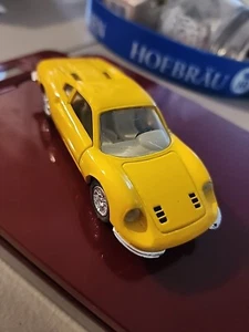Maisto Ferrari Dino 246GT Diecast Car Rare Yellow 1:36 Scale Spoke Rims - Picture 1 of 12