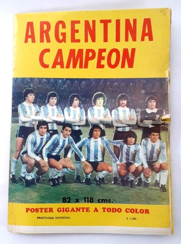 1978 Vtg Magazine Poster Argentina Champion FIFA World Cup Rare Orig Soccer Mem Cover
