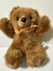 Russ 9” Trissa Baby Bear Plush Brown Stuffed Animal Orange Bow Soft  See Picture