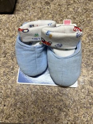 Baby Boy Girl New Carter's Vintage Size Small 0-6 Month Ribbit Blue Slipper New - Image 1 of 3