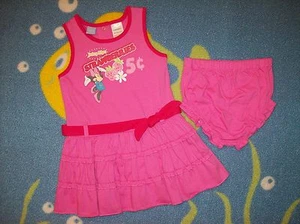 Vestido de Sol Minnie Mouse Infantil Niñas Talla 12, 18 Meses Disney Bebé Fresa Nuevo sin Etiquetas - Imagen 1 de 2