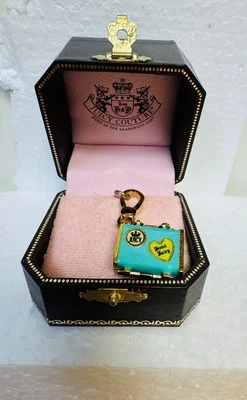 Juicy Couture Charm Turquoise Enameled Suitcase in box - Image 1 of 4