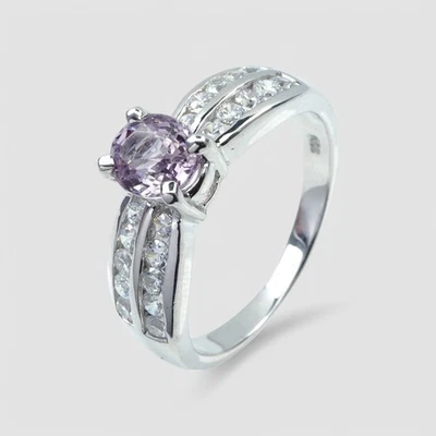 Anillos Boutique Lavanda Púrpura Espinela Ovalados 0.90Ct Plata de Ley 925 Hechos a Mano Foto 1 de 4