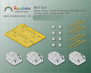 Rainbow RB7163 1/700Detail Up Main Guns of IJN Destroyer Akizuki class - Picture 1 of 2