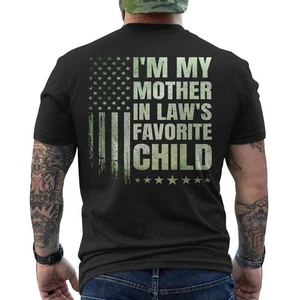 Camiseta I'm My Mother in Laws Favorite Child Vintage Estilo Militar EN LA ESPALDA - Imagen 1 de 9