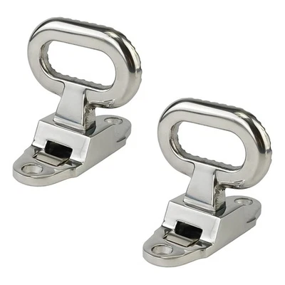 Paquete de 2 peldaños plegables de acero inoxidable 304 de alta resistencia abatibles/plegables... Foto 1 de 4