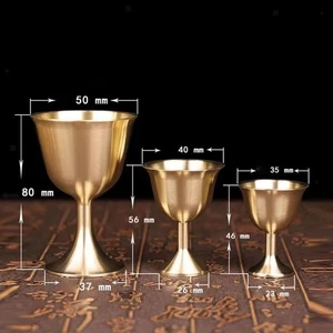 Pure Copper Wine Goblet Glasses Tumbler King Royal Wine Cup Tumbler Cups Wine - Picture 1 of 8