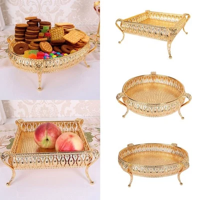 Tray Porch storage rack Metal Tray Nordic Style Fruit Plate Bowl Storage Tray - Image 1 of 4