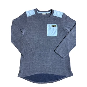 L.L.Bean Heritage Fleecepullover blau Nylonbesatz neu ohne Etikett Damen Medium - Bild 1 von 8
