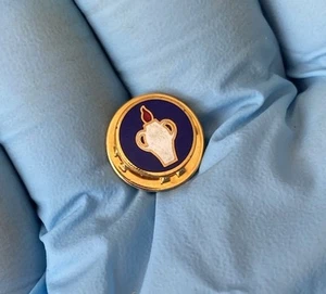 10k Gold Fraternal Urn Torch Flame Lapel Pin - Picture 1 of 2