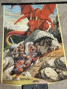 Original Vintage Full Size Dungeons & Dragons TSR Larry Elmore Poster 1984 36x24 - Bild 1 von 14
