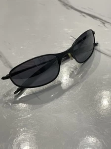 Vintage Oakley A Wire Sonnenbrille Dark Gunmetal - neue Gläser & Socken - Bild 1 von 14