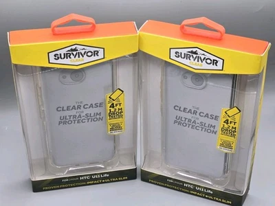 Lot Of 2 HTC U11 Life Case – Griffin Survivor Clear Slim Protective Case - Image 1 of 3