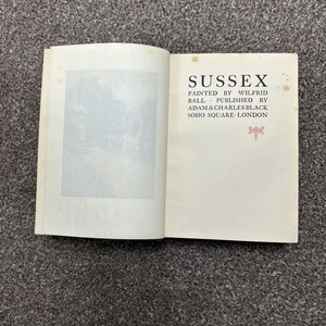 Sussex Water-Colours by Wilfred Ball R.E. 1913 Hardcover leather bound book vgc - Picture 1 of 15