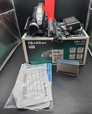 Quasar VM-L153 Palmcorder VHSC 700x With Box Works Battery Doesn't Hold Charge - Image 1 of 4