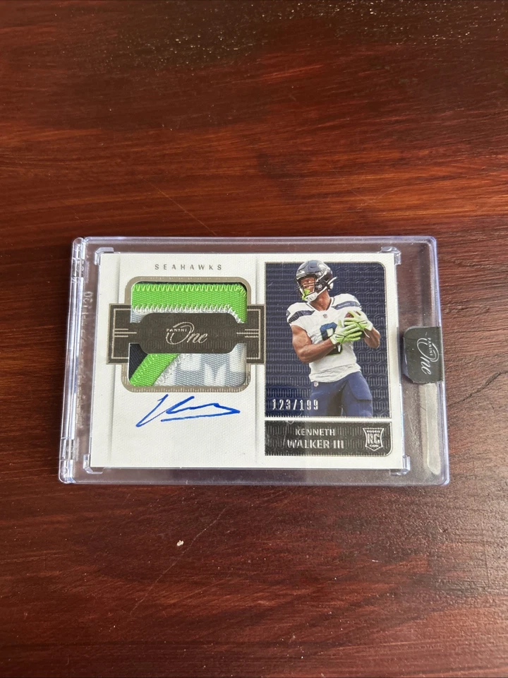 2022 Panini One - Rookie Dual Patch Autographs Kenneth Walker III #40 /199 - Image 1 of 2