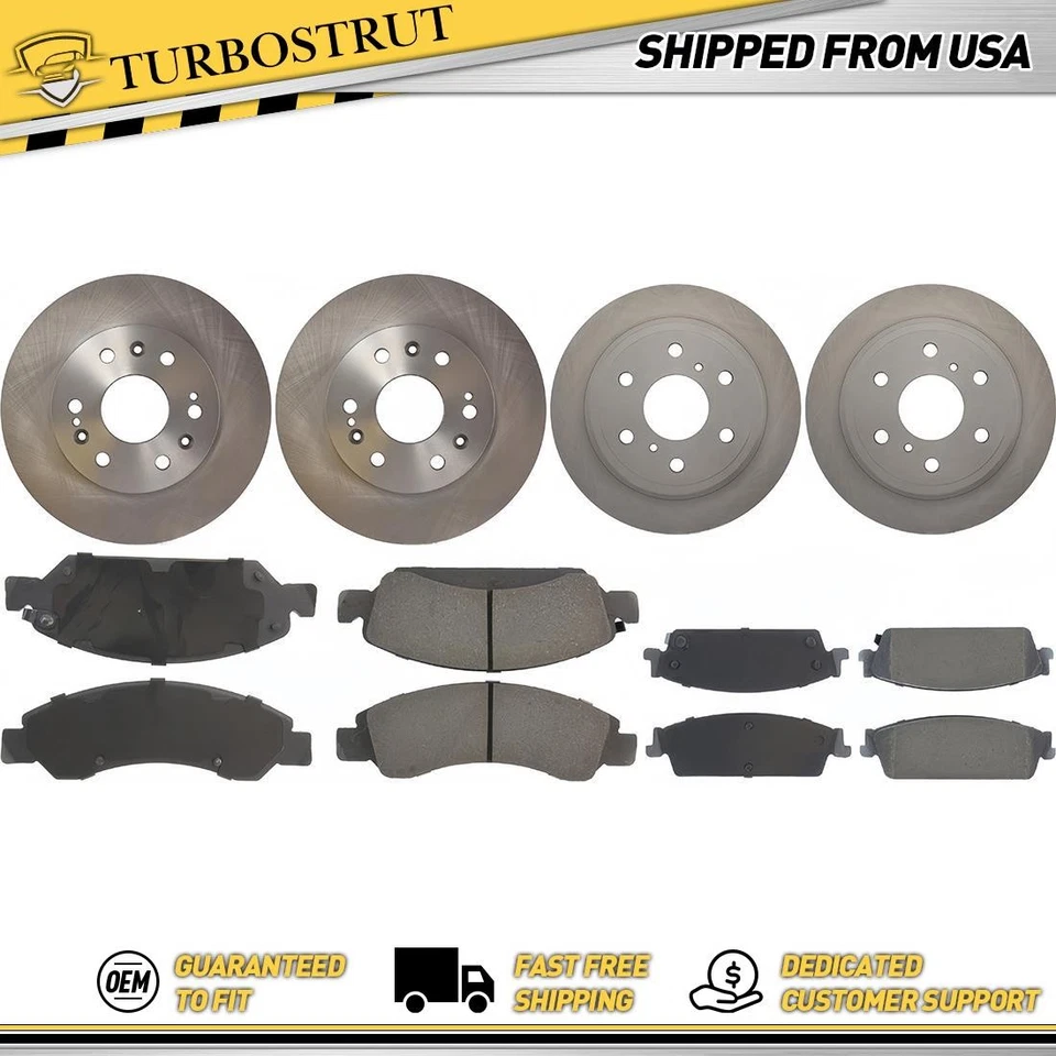 Kit de frenos y rotores F&R para Cadillac Escalade 2008-2014 garantía de por vida Foto 1 de 2