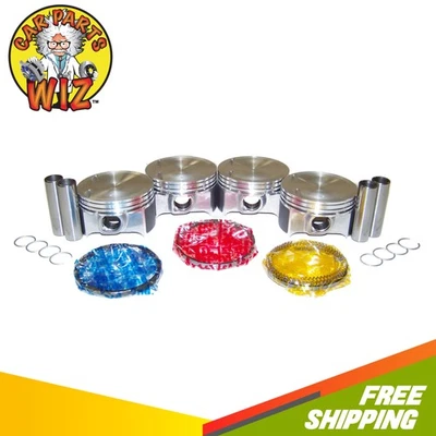 Engine Pistons and Rings Fits 99-02 Saturn SC1 SC2 SL SL1 SL2 SW2 1.9L SOHC DOHC - Image 1 of 4