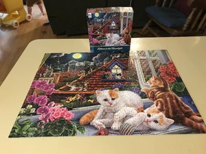 Rompecabezas Ceaco Kittens in the Moonlight 500 piezas 100% completo - Imagen 1 de 1