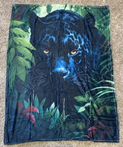 Black Panther Accent Throw Blanket 40"x50" Wild Animal Fleece Wildlife Plush-New - Picture 1 of 5