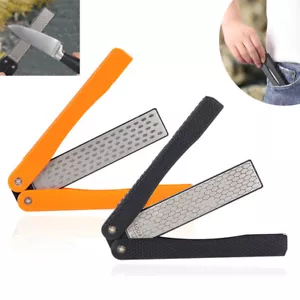 Lima diamantata pieghevole bifacciale affila coltello forbici strumento affilatura - Foto 1 di 14