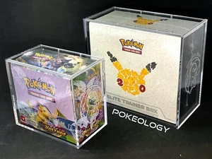 Pokemon Protective Clear Acrylic Case - Booster Box - Elite Trainer Box - ETB - Picture 1 of 7