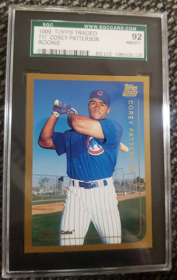 1999 Topps Traded Baseball Card #T17 Corey Patterson RC PSA? SGC 92 - Image 1 of 2