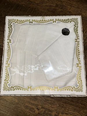 Pañuelo hilado suave vintage nuevo en caja - algodón fino RN17156 exclusivo de decoración Foto 1 de 4